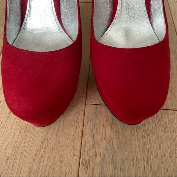 Prada Red Suede Pumps - Picture 7 of 13